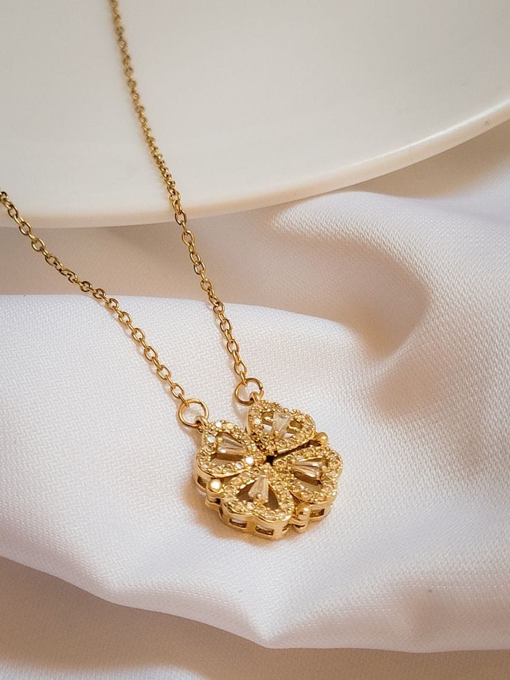 سلسلة Lucky & Heart Necklace – الحظ والحب - الصورة 2