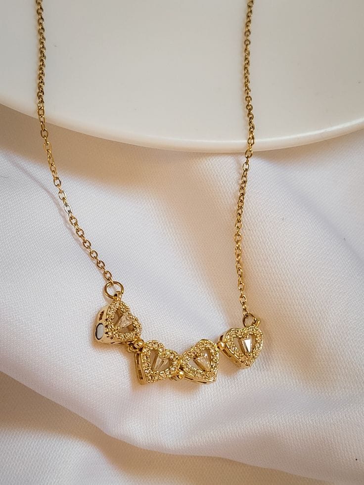 سلسلة Lucky & Heart Necklace – الحظ والحب - الصورة 3