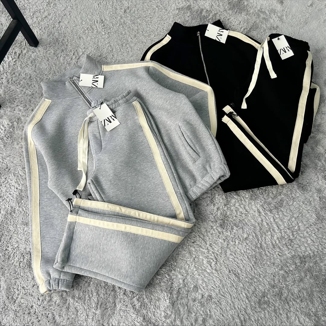سوت Zara Strip OverSize – الراحة الفاخرة بأسلوب عصري جريء