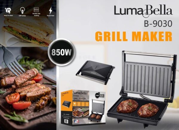 ⁦الساندوتش ميكر المذهل من Luma Bella بقوة 850 وات: للسندوتشات اللذيذة في دقائق⁩ - الصورة ⁦2⁩