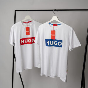 تيشيرت HUGO قطن صافي بتقفيل فاخر وتصميم أصلي