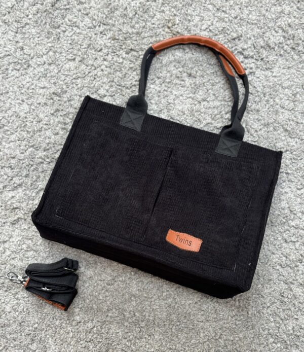 ⁦شنطة Classic Cord Bag T1 – لمسة فخامة لإطلالتك⁩ - الصورة ⁦3⁩